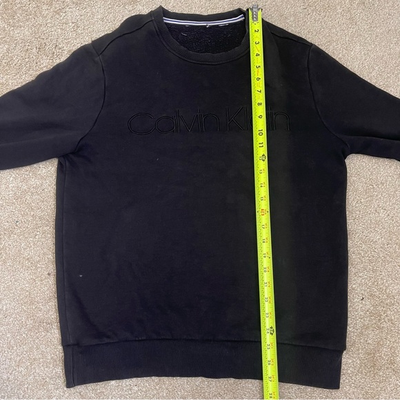 Calvin Klein washed black crew neck sweatshirt logo - Picture 7 of 8